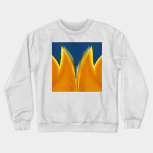 Hallelujah . Abstract featherweight symmetrical design in vivid yellow and bright blue Crewneck Sweatshirt